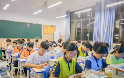 Ilustrasi siswa di sekolah internasional.