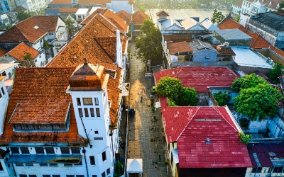 Potret pemandangan rumah dari atas (pexels.com)