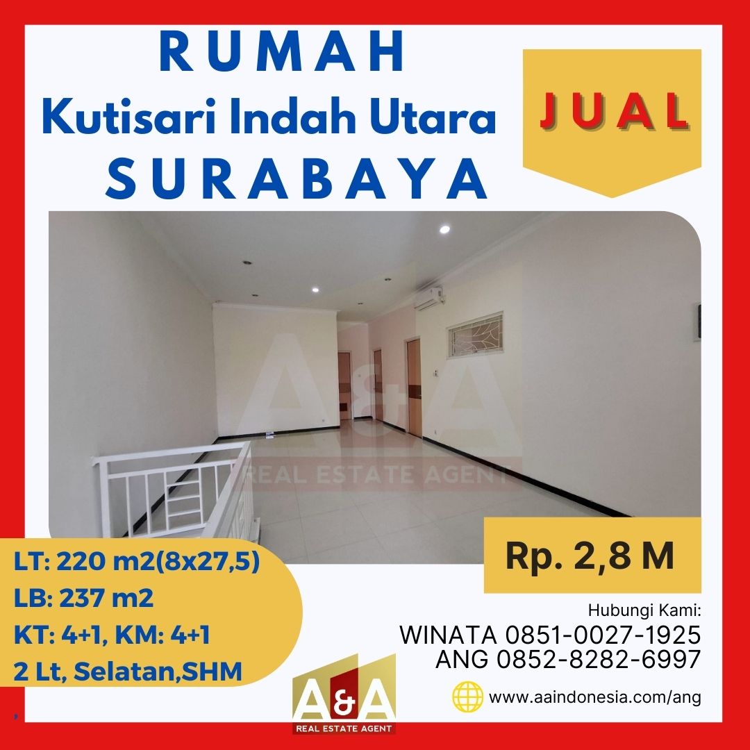 Dijual Rumah Strategis di Kutisari Indah Utara Surabaya selatan - Image 1