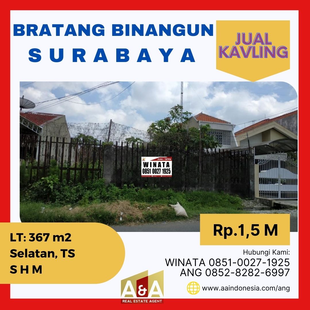 Dijual Kavling Murah Strategis Bratang Binangun Surabaya Timur - Image 1