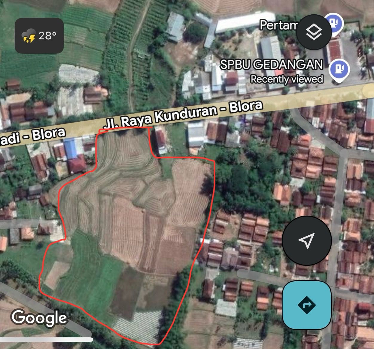 Dijual Tanah Strategis Dekat Fasilitas Umum di Raya Blora Jawa Tengah - Thumbnail 2