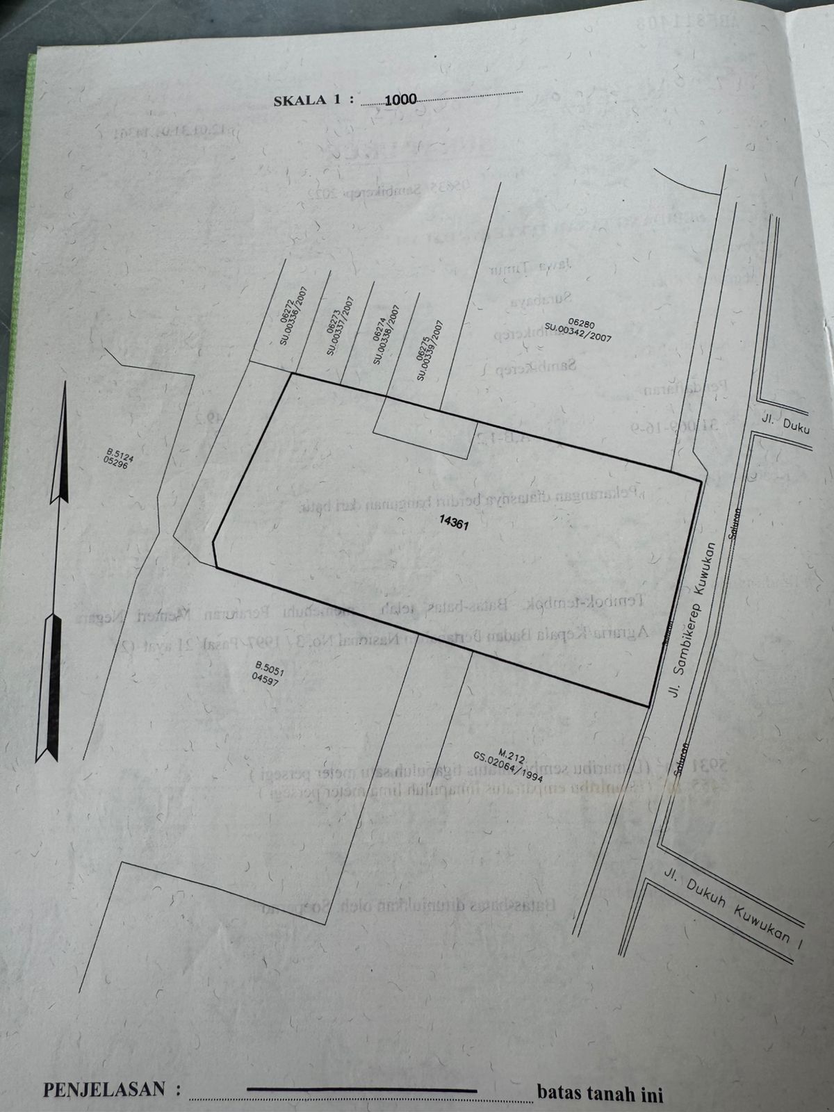 Dijual Tanah Luas Siap Bangun Lokasi Strategis di Sambikerep Surabaya Barat - Image 1