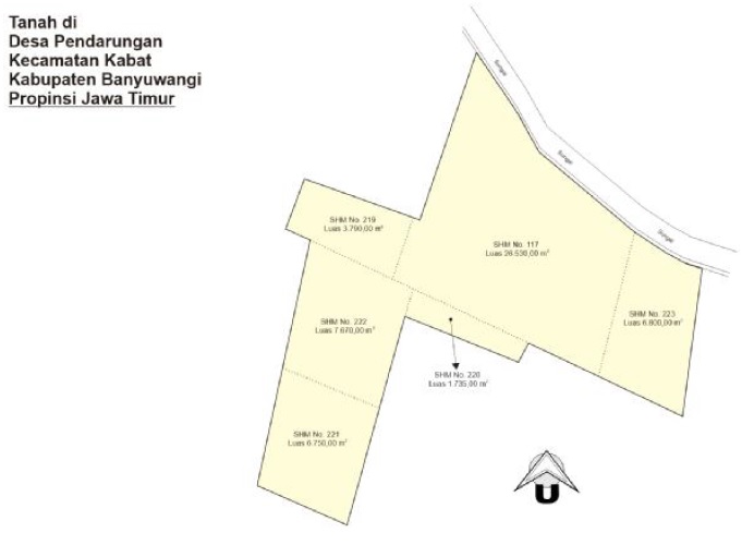 Dijual Lelang Tanah Kosong Lokasi Strategis Dekat Pusat Kota di Banyuwangi - Thumbnail 2