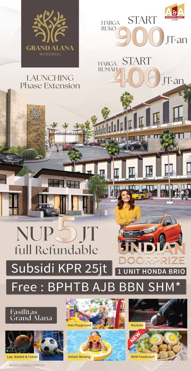 Dijual Rumah Kawasan Premium di Grand Alana Wonorejo Surabaya Timur - Thumbnail 2