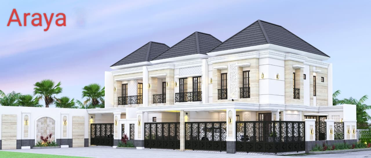 Dijual Rumah Baru Model American Classic di Araya Galaxy Bumi Permai Surabaya Timur - Image 1