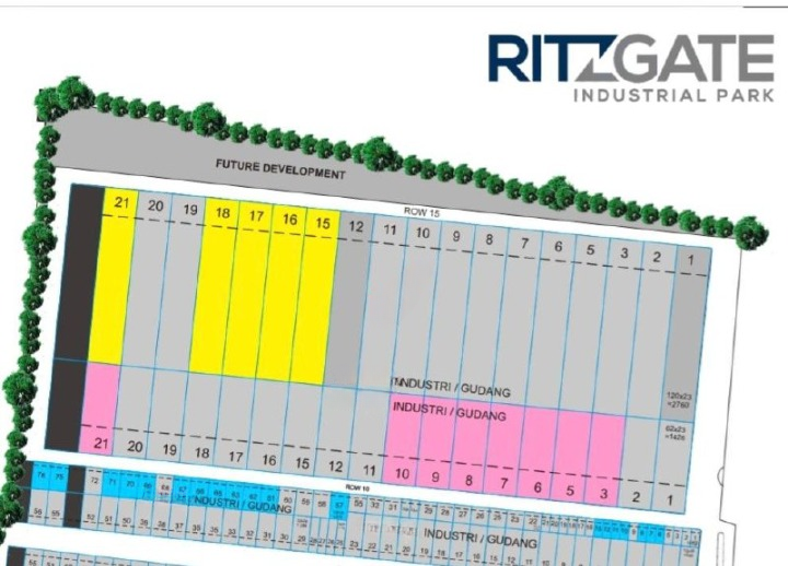 Dijual Tanah Pergudangan Strategis di Kawasan Ritzgate Sidoarjo - Image 1