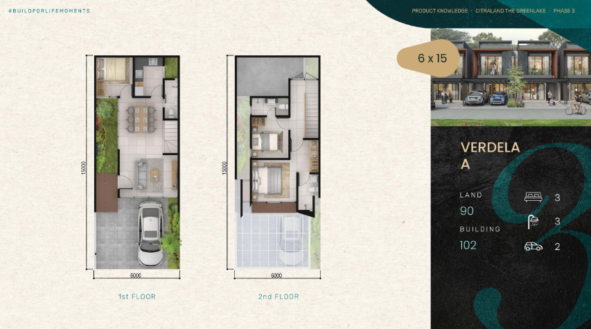 Dijual Rumah Baru di Cluster Premium di Citraland The Greenlake Surabaya Barat - Thumbnail 3
