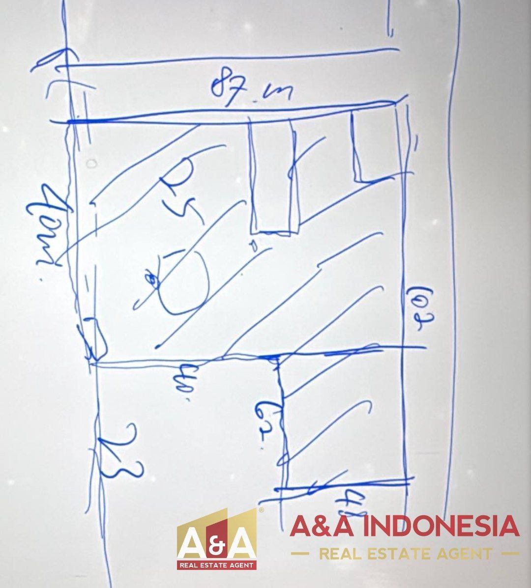 Dijual Gudang Hitung Tanah Lokasi Strategis di Raya Mastrip Bogangin Surabaya Barat - Image 1
