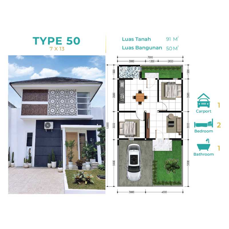 Dijual Rumah Baru Nyaman The Oso Waru Sidoarjo - Image 1