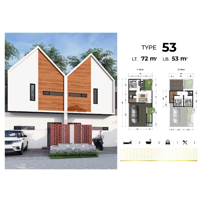 Dijual Rumah Baru Nyaman Strategis The Oso Waru Sidoarjo - Image 1