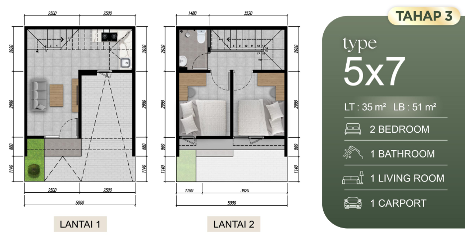 Dijual Rumah Baru New Fasad Dua lantai di Park Sunrise Tahap III Surabaya Timur - Thumbnail 2
