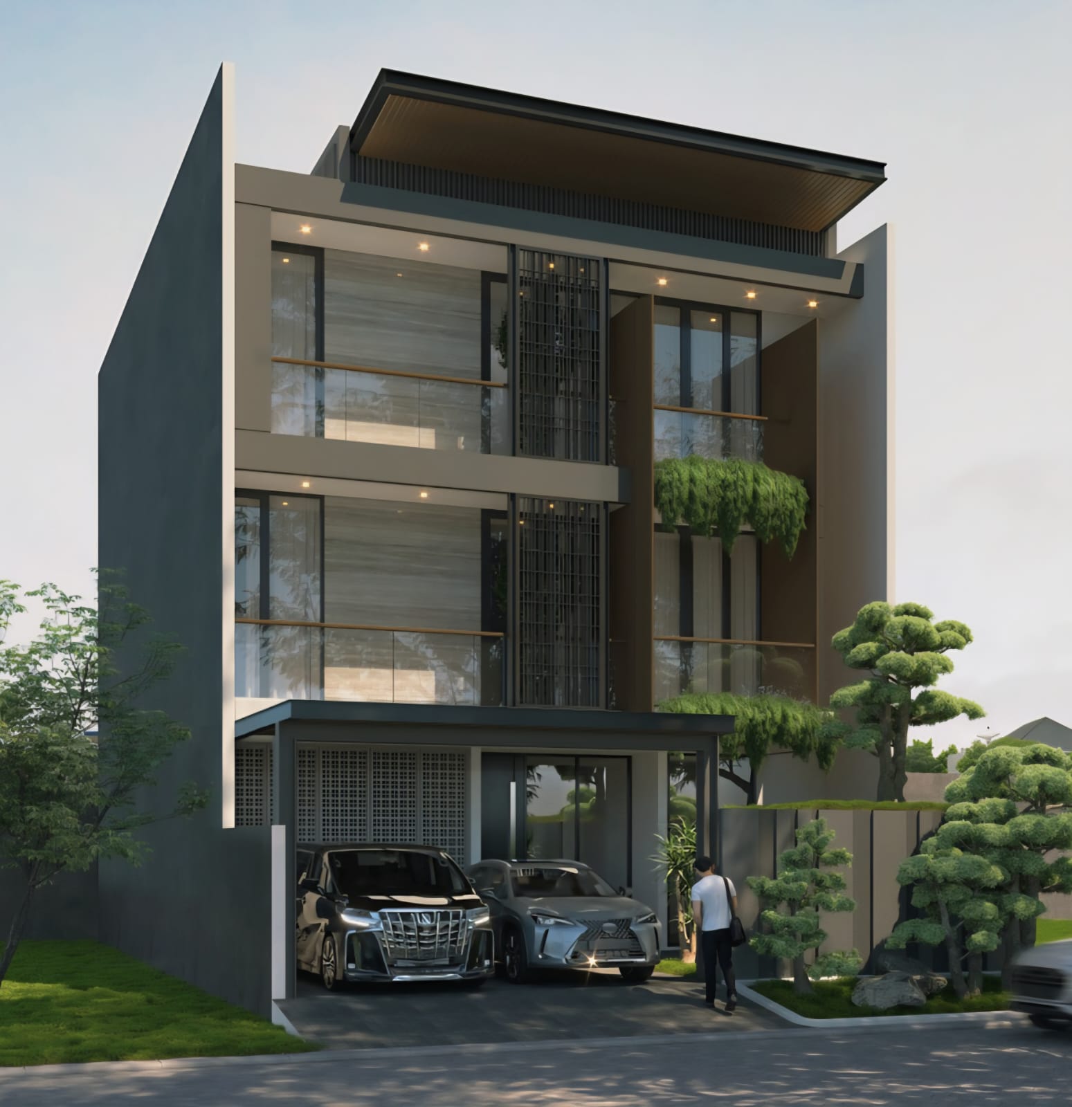 Jual Rumah Mewah 3 Lantai South Emerald Masion Tipe Modern Tropical di Citraland Surabaya Barat - Image 1