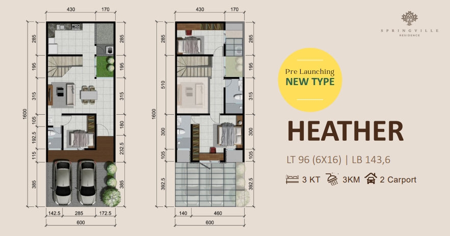 Dijual Rumah Baru Lokasi Strategis di Springville Residence Surabaya Timur - Thumbnail 2