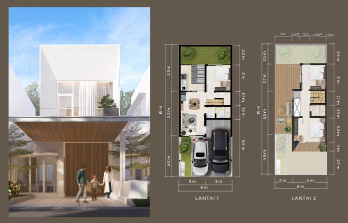 Dijual Rumah Baru Posisi Hook Strategis di Cluster Walnut Woodville Residence Sidoarjo - Thumbnail 2