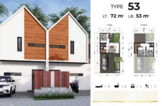 Dijual Rumah Baru Modern Minimalis di The Oso Waru Cluster The Kaes Sidoarjo - Image 1