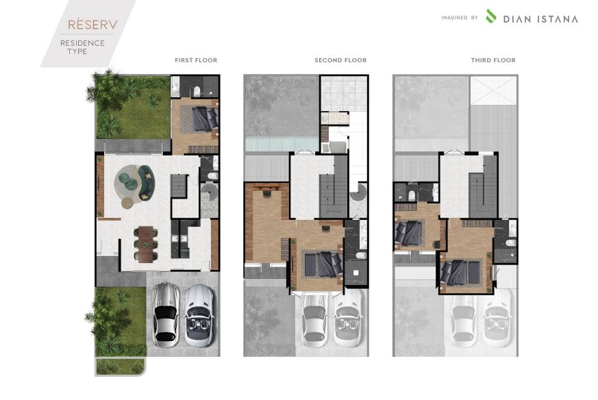 Dijual Rumah Baru Eksklusif dan Mewah di The Revers Dian Istana, Surabaya Barat - Thumbnail 3