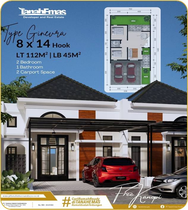 Dijual Rumah Baru Minimalis Modern di Green Riverpark, Gresik - Thumbnail 4