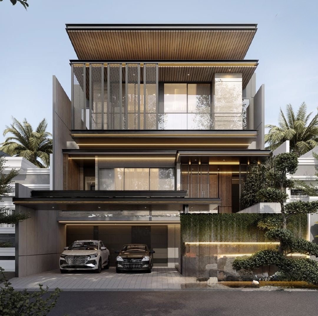 Dijual Rumah Baru Minimalis Tropis di Citraland Surabaya Barat Dilengkapi Lift Pribadi